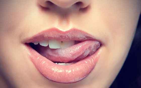 Avoid lip licking and biting
