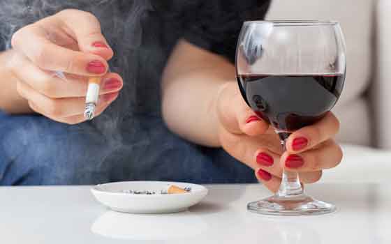 Avoid smoking and drinking